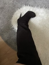 Le Silla Luxus Overknee aus Leder mit Strass, Neu