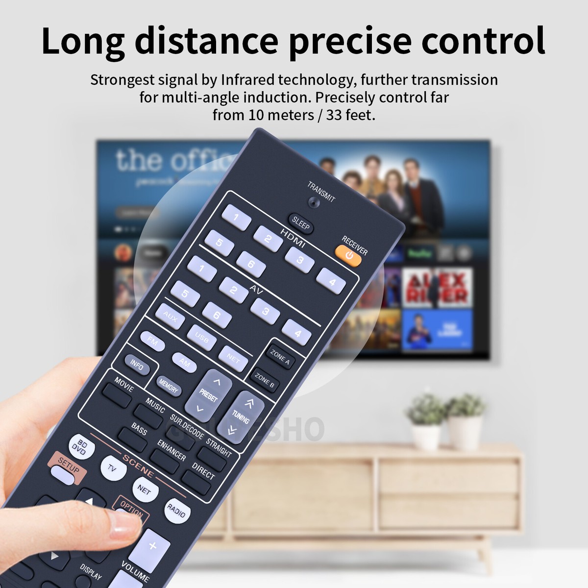 New RAV522 ZJ66510 For Yamaha AV Receiver Remote Control RXV477
