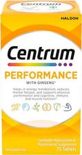Centrum Performance Multivitamins Minerals 75 Tablets with Ginseng From Canada
