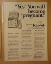Vintage 80's BABY FERTILITY MONITOR Pregnancy Meter Magazine Print Advertising