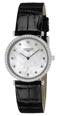 Longines La Grande Classique Leather Diamonds Quartz Womens Watch L4.513.0.87.2