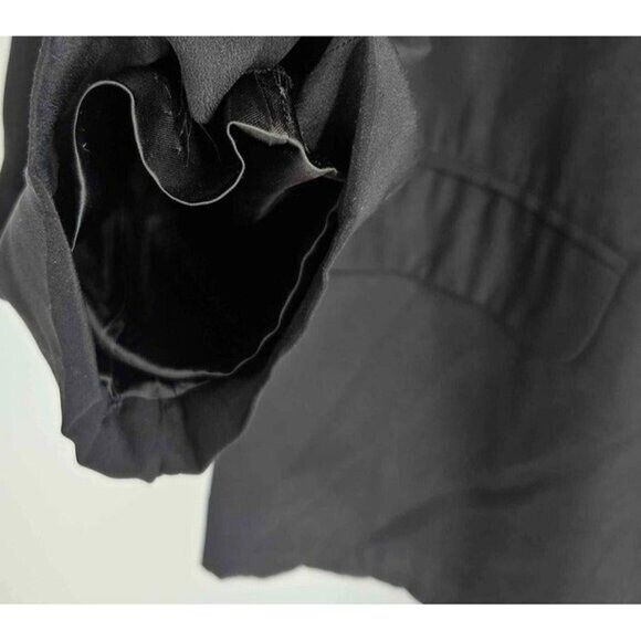 Maxwear Mens Black Silk Jacket 2 Button Front Pad… - image 4