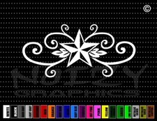 Nautical Star 1 Family Cute Pretty Flower Vines Car Decal Window Vinyl Sticker Nautical Star 1 Family Cute Pretty Flower Vines Car Decal Window Vinyl Sticker