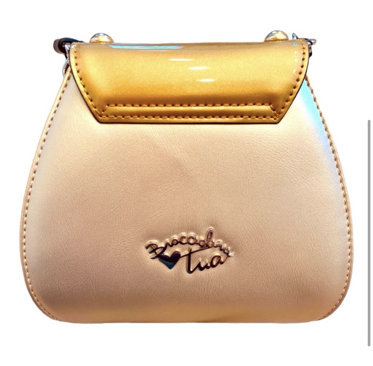 ◇希少◇ TUA BY BRACCIALINI Handbags ビジュー ワッペン バイカラー 