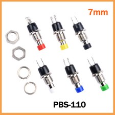 7mm Mini Push Button Switch Momentary SPST Normally Open Contact PBS-110 3A 125V