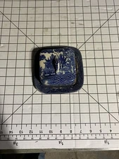 Vintage Japan White Blue Sugar Cube B270