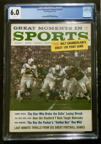 March 1963 Great Moments In Sports Wilt Chamberlain 100 Point Game CGC 6.0 POP 1