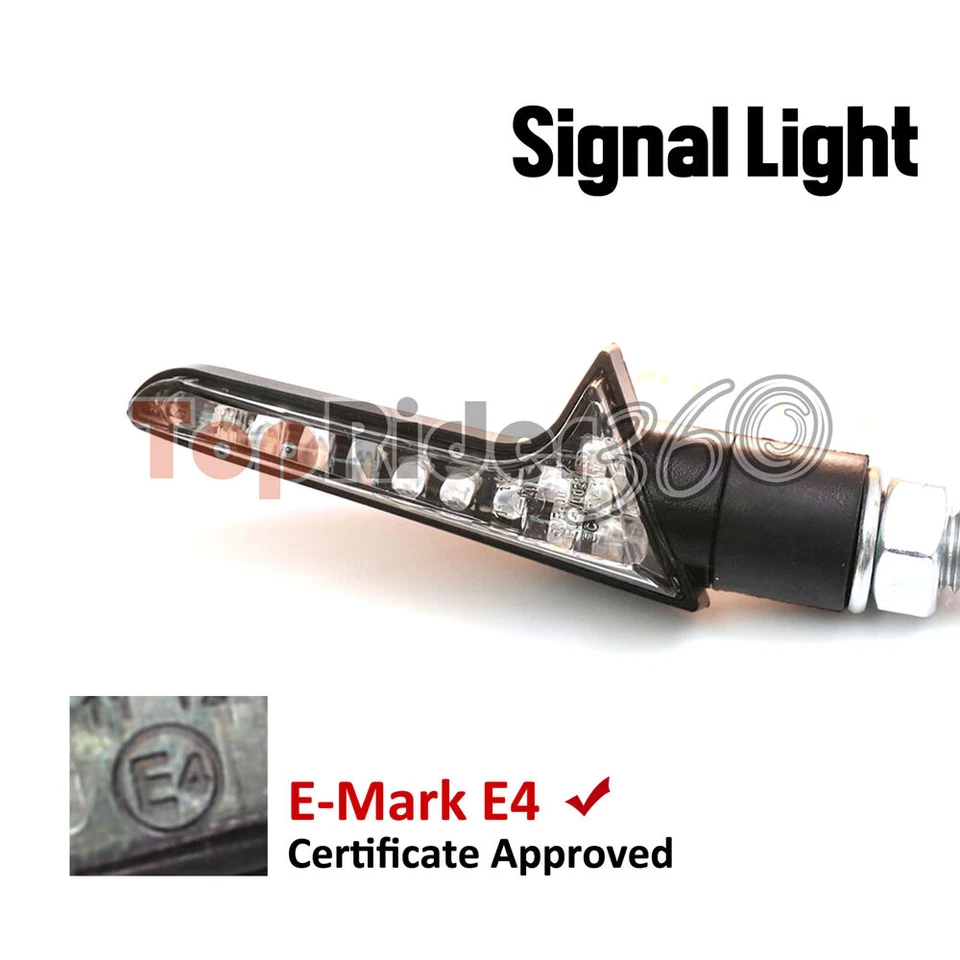 VLINE Clear Front Rear LED Turn Signal Light Indicator For Aprilia Motorcycle - Image 4 of 4