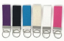 Colorful Heavy Cotton Soft Mini key chain key fob with key ring 