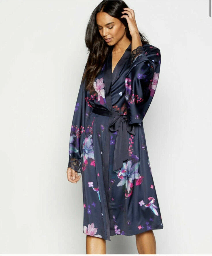 knee length dresses for ladies Debenhams Womens/Ladies Zig Zag Shawl Collar Dressing Gown – Universal  Textiles