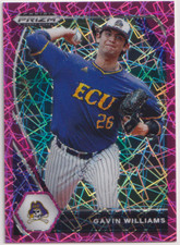 2021 Panini Prizm Draft Picks Pink Velocity #PDP23 Gavin Williams Guardians