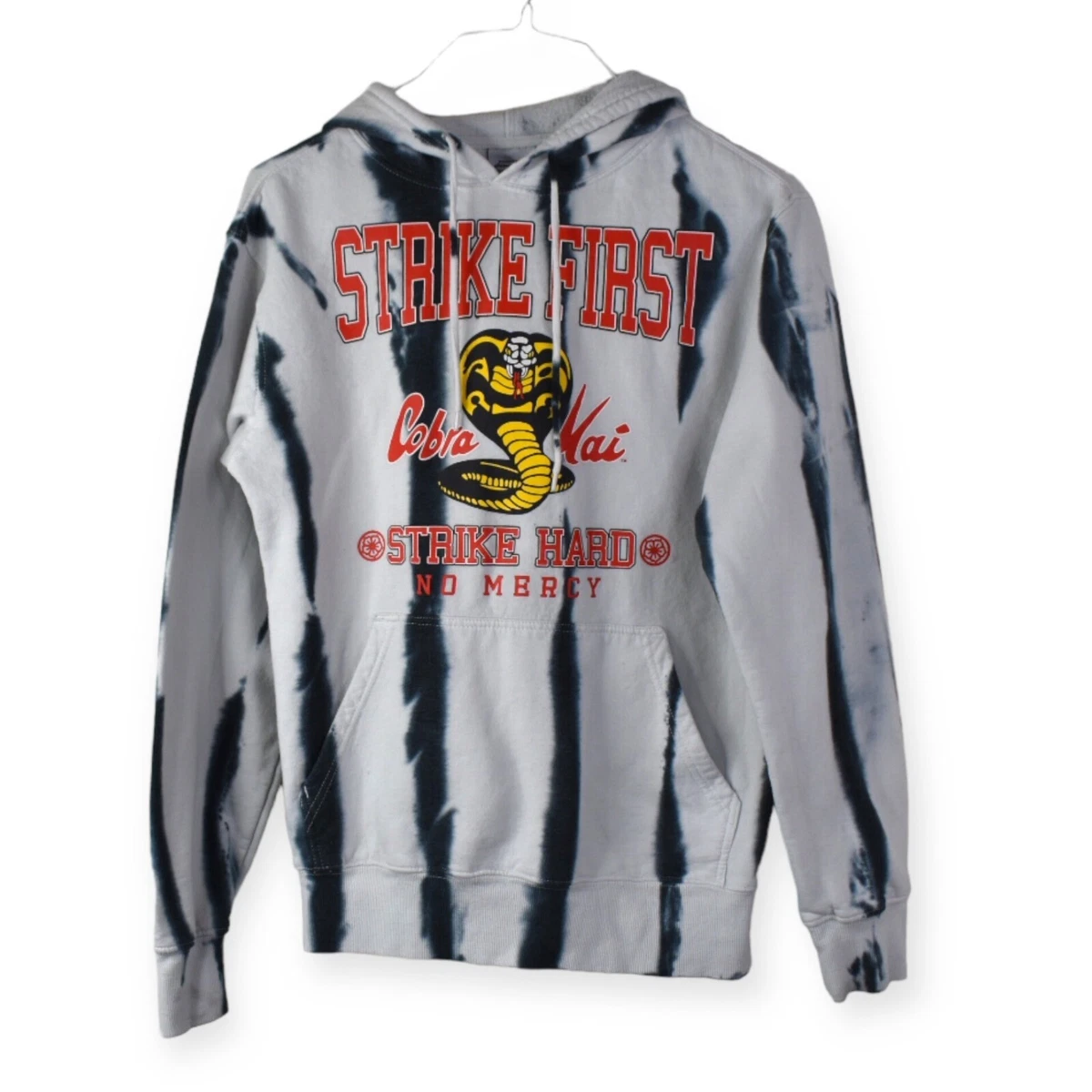 Cobra Kai Hoodie Men S Strike First No Mercy Tie Dye Sony Bioworld Graphic