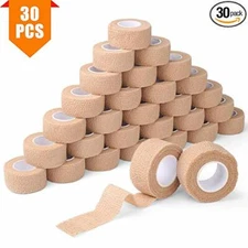 30 Pack Bandages Elastic Stretch Self Adherent Cohesive Wrap Vet Tape