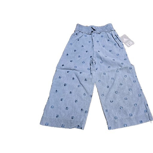 Pantalones Chambray Niña Disney Minnie Mouse Bordados Cintura Elástica Talla 4