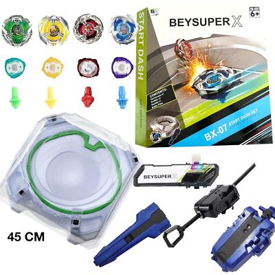 (UK) Beyblade X BX-07 Big Stadium Start Armaturenbrett Set 2x Launcher Grip Battle Pass