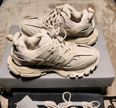 Size 42EU / 9M - Balenciaga Track Sneaker  Faded Beige  (542023 W3CN2 9700)
