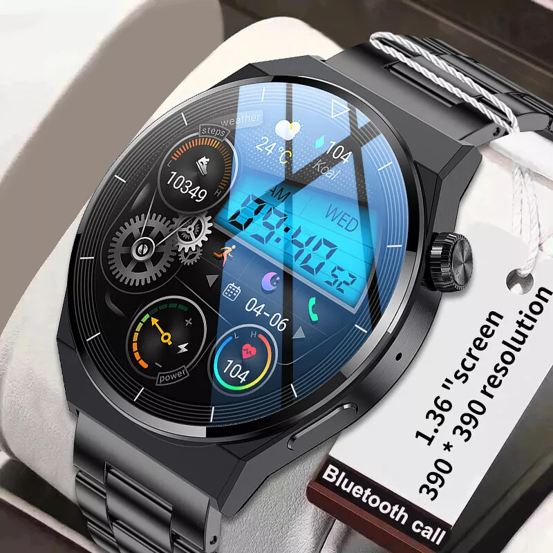 For Huawei Xiaomi NFC Smart Watch Men GT3 Pro AMOLED 390*390 HD Screen