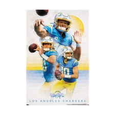 JUSTIN HERBERT - LOS ANGELES CHARGERS POSTER - 22x34 - 22668