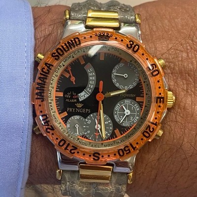 Pryngeps Uhr Jamaica Sound Chronograph Minute Repeater Quartz Vintage Nos
