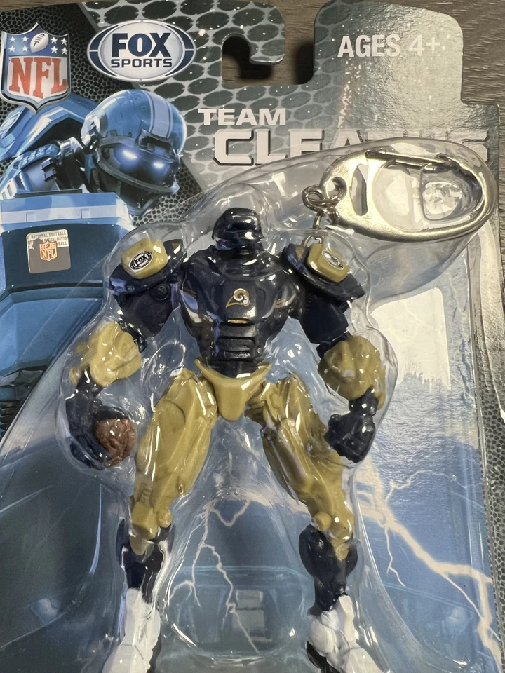 Los Angeles Rams LOT OF 2 NFL Mini Cleatus Foxbot 3" Keychain New FREE SHIPPING - Image 2 of 3