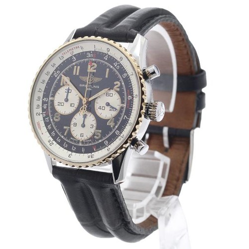 Breitling Navitimer 92 D30022 38mm SS Black / Silver Dial Auto...