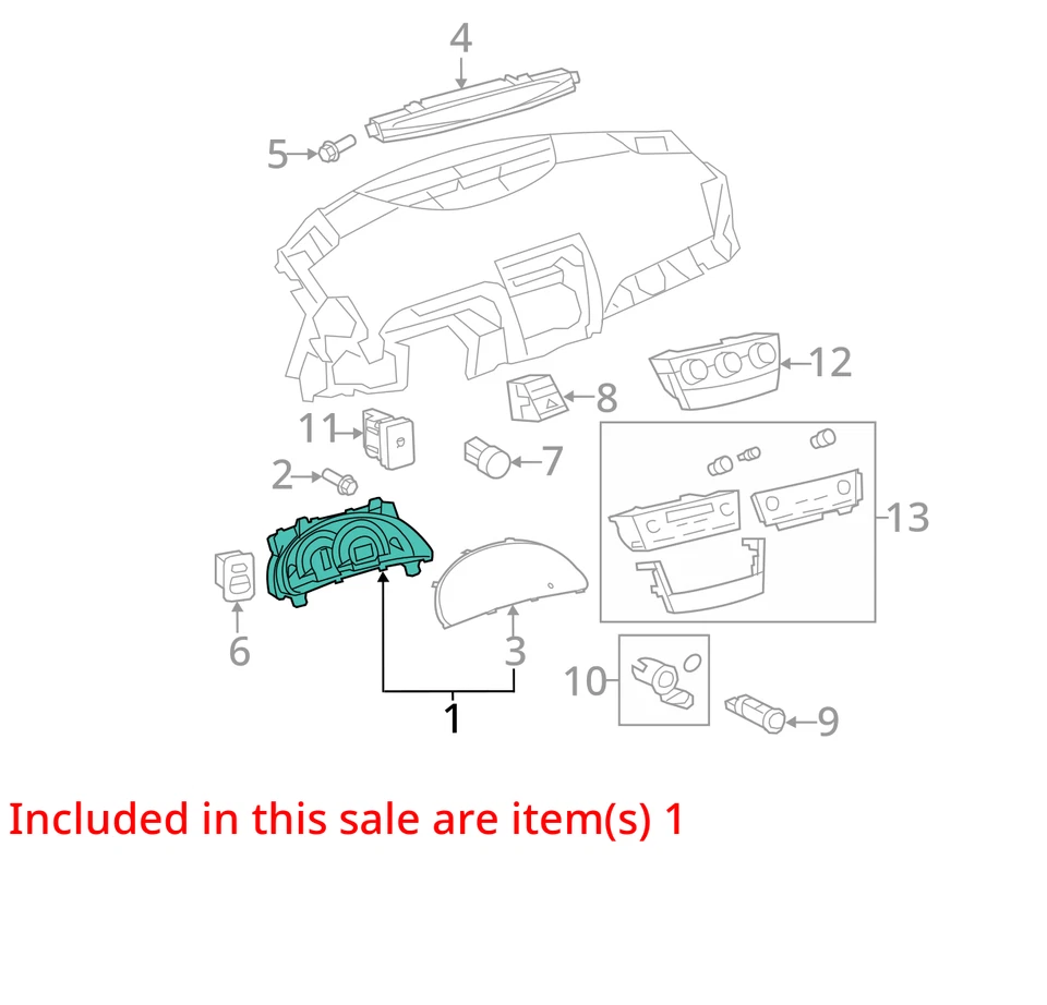2007-2009 丰田凯美瑞速度计仪表组仪表 83800-06s20 D9ZUO — 第 3/4 张图片