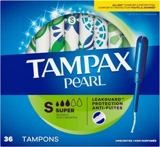 Pearl, Super, Unscented, 36 Tampons