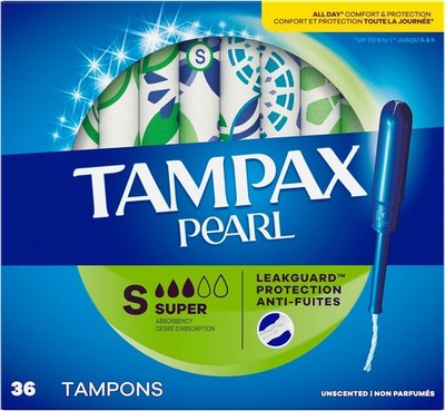 Pearl, Super, Unscented, 36 Tampons