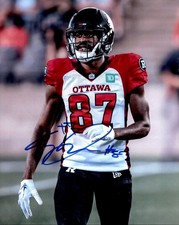 Eugene Geno Lewis Signed 8x10 Photo Cfl Football Ottawa RedBlacks