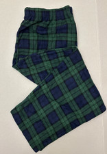 NWT Architect Men's Blue Green Fleece Sleep Pants Plaid Pattern SZ 2XL