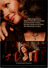 De Beers Vintage Magazine Ad Diamond Jewelry 1970s "A Diamond Is Forever"