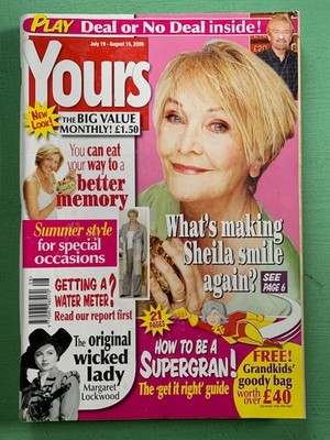 YOURS mag 19-July-2006 SHEILA HANCOCK Margaret Lockwood Liz Smith Joan Crawford