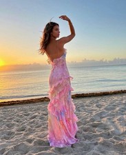 Love shack fancy rialto floral dress pink Size US8