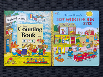 2 x  Richard Scarry  Richard Scarrys Best Counting Book Ever/Best Word Book Ever