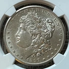 1897-S Morgan dollar, NGC graded Unc. details