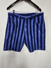Vintage Wrangler Watermelon Hickory Striped Hip Hugger Railroad Shorts Size 36