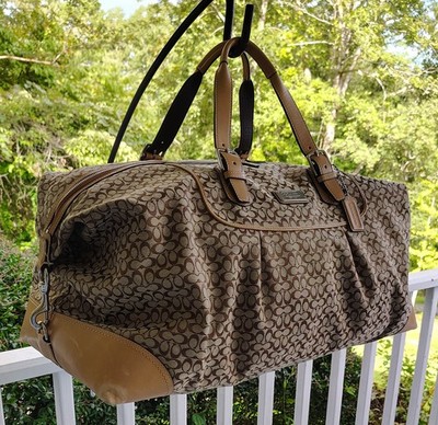 Coach F77154 Vintage XL Signature C Canvas w/Vachetta Leather Trim