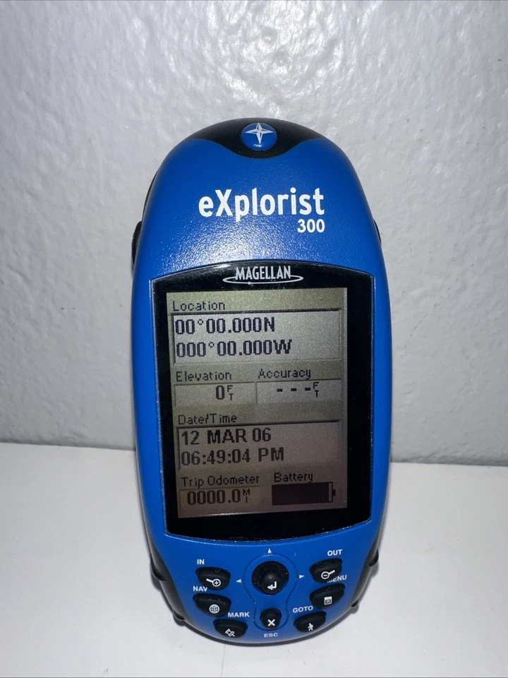 Magellan eXplorist 300 Handheld GPS Receiver Tested Works Blue Water Resistant - Image 4 of 4