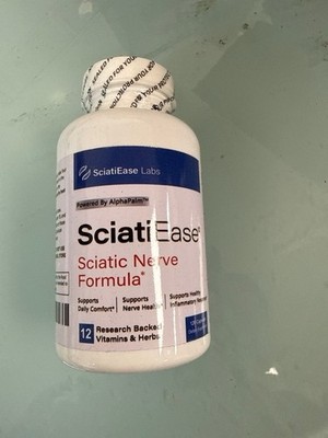 SciatiEase Sciatic Nerve Health Support Supplement with AlphaPalm - 120 Capsules