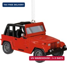 Red 1992 Jeep Wrangler Christmas Ornament, Outdoors Gifts