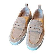 NEW Vionic Womens Uptown Suede Leather Slip-on Comfort Loafer Sand Sz 7 W 145