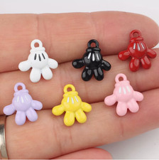 40pcs mickey hand 3D Metal Charm DIY earrings Pendant Necklace Jewelry Making