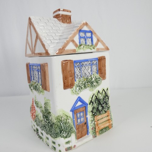Cookie Biscuit Jar Vintage Huntsman Cottage Ware Kensington England Porcelain - Picture 4 of 24