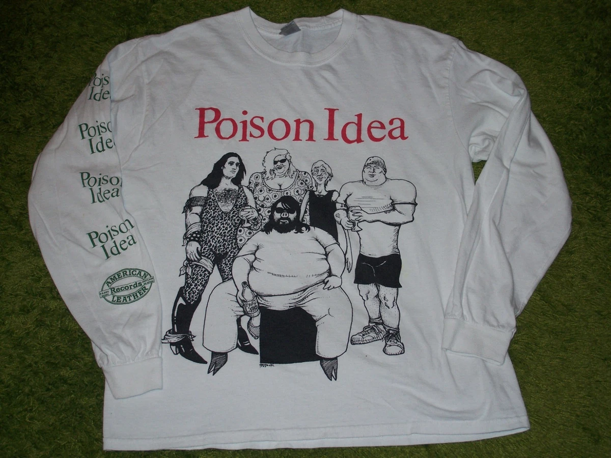 Maglietta Ufficiale Poison Idea &ndash; T-Shirt Nera Con Logo Teschio Unisex