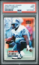 1993 PRO SET POWER PROTOTYPE #20 BARRY SANDERS PSA 9