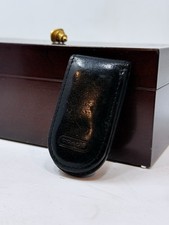 AUTHENTIC VINTAGE COACH MEN'S/UNISEX ELEGANT LEATHER CJ885B BLACK MONEY CLIP