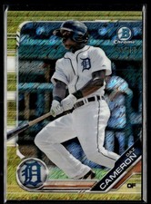 2019 Bowman Chrome Prospects Gold Shimmer Refractor Daz Cameron 49/50 Detroit