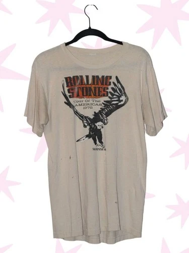 Authentic Rolling Stones Tour of the Americas tshir 1970s vintage concert t-shirt, vintage, single stitch, B+ condition
