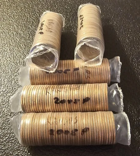 5 (Five) Rolls Kansas 2005 P Uncirculated State Quarters 40 Per Roll 200 Total