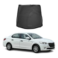 Kofferraummatte Kofferraumwanne FüR Peugeot 301 2012-2021 Gummi TPE Schwarz